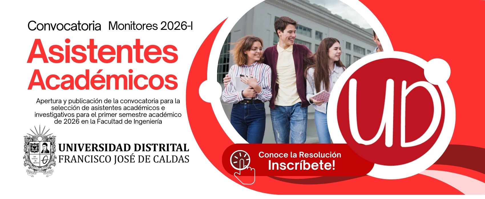 Imagen decorativa del tramite Asistentes académicos (monitores) 2026- I
