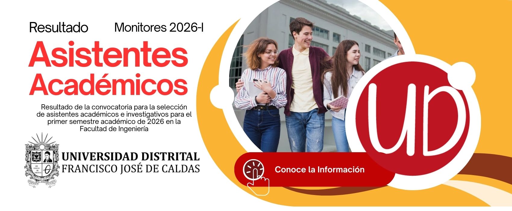 Imagen decorativa del tramite Resultados Asistentes académicos (monitores) 2026- I