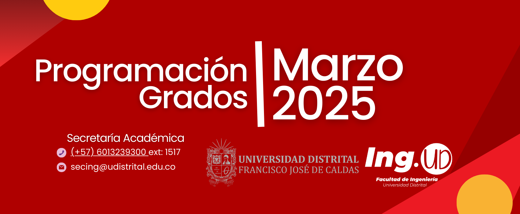 Cronograma de grados Marzo 2025 Secing