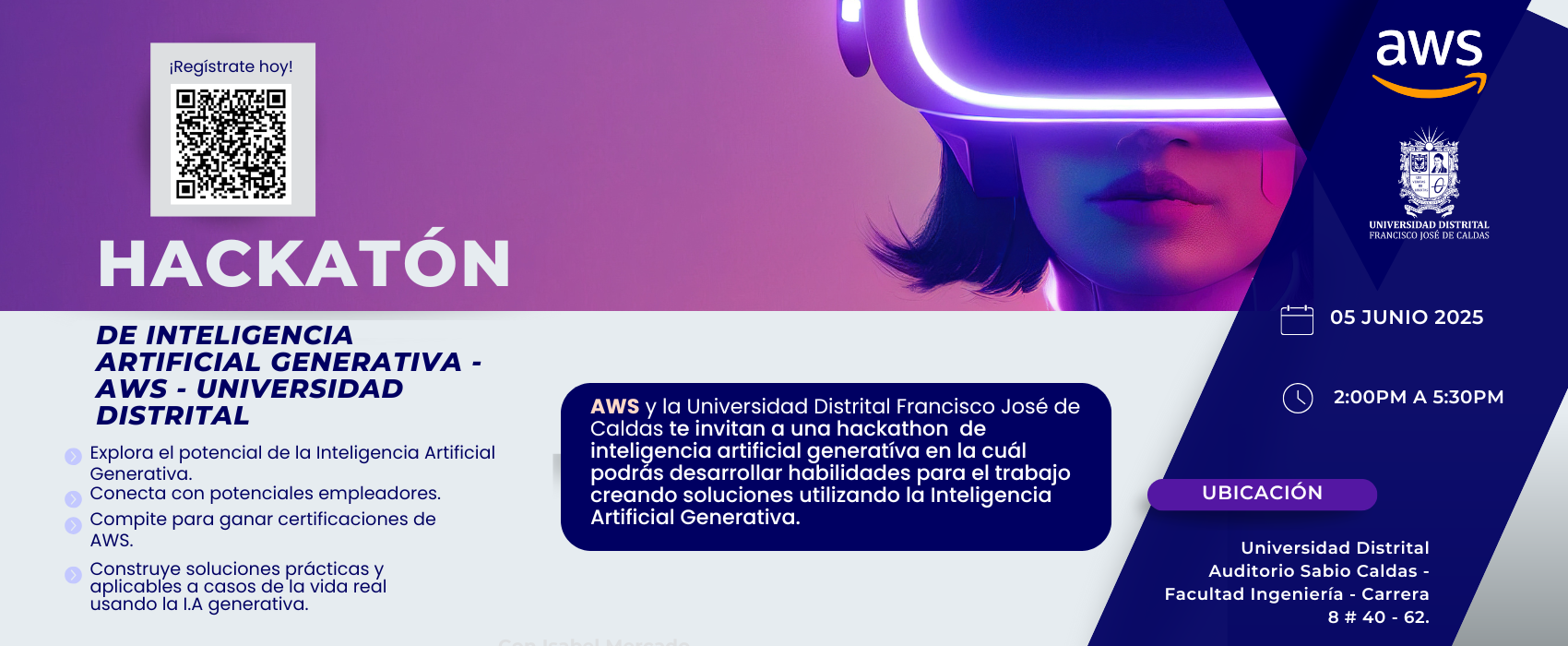 Hackathon de Inteligencia Artificial Generativa, organizado en articulación con Amazon Web Services (AWS).