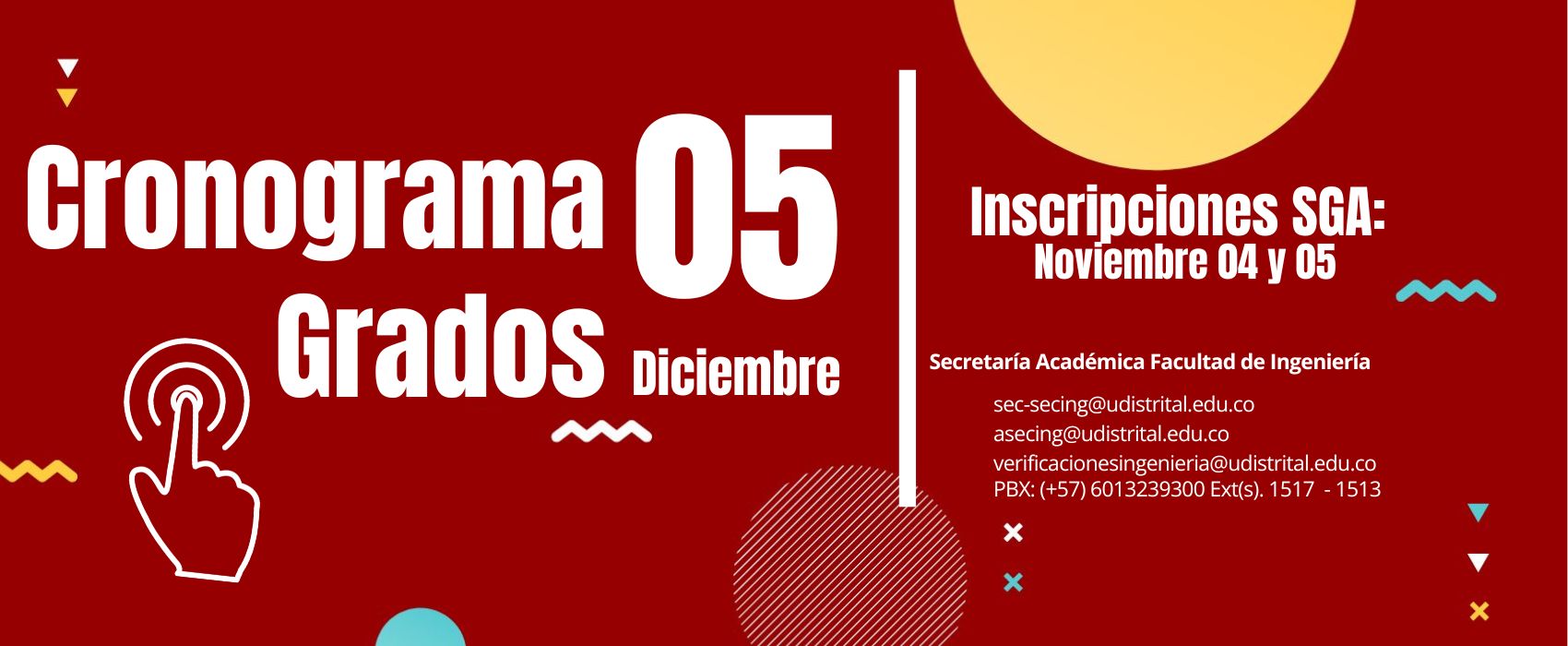 Cronograma de grados Diciembre 2025