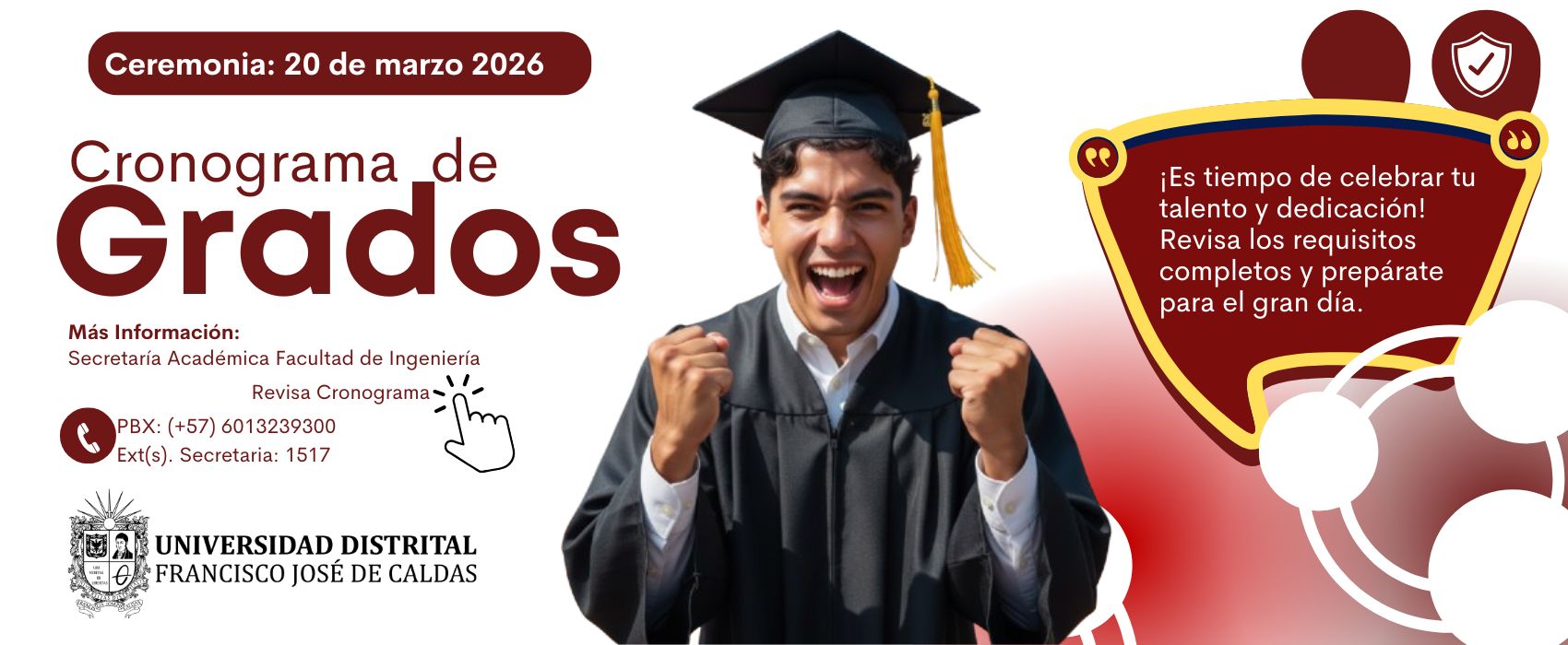 Imagen decorativa: Ceremonia de grados Cronograma 20 de Marzo