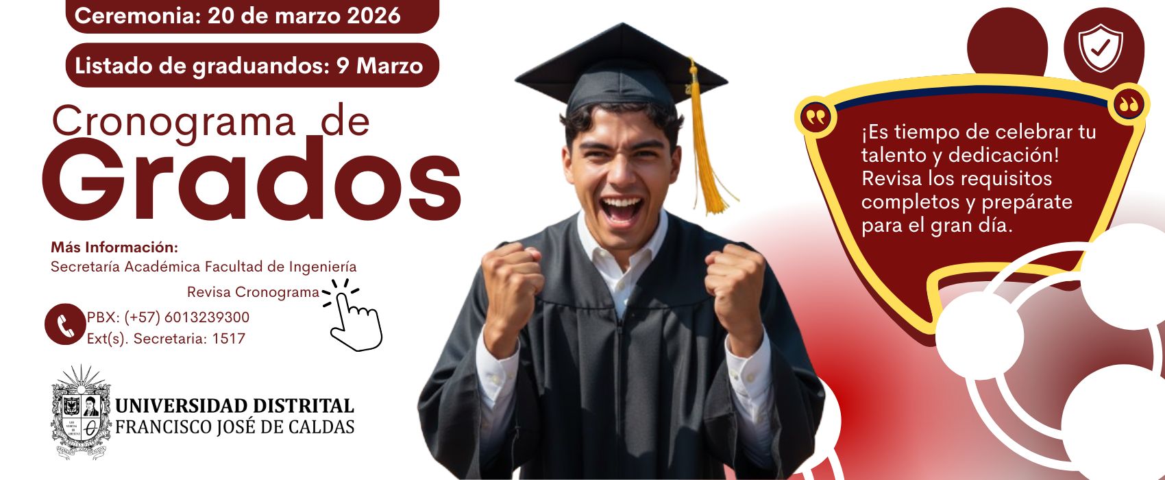 Imagen decorativa: Ceremonia de grados Cronograma 20 de Marzo